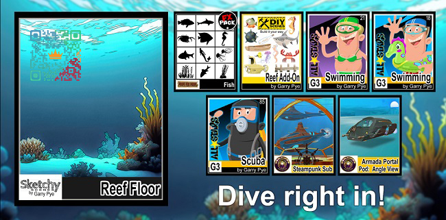 CREATE YOUR OWNE SCENE 1 : REEF FLOOR BUNDLE (8 PACKS)