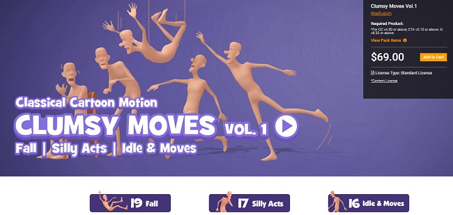Classical Cartoon Motion : Clumsy Moves Vol.1