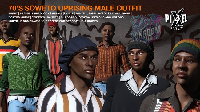 70's Soweto Uprising vintage Outfit Male